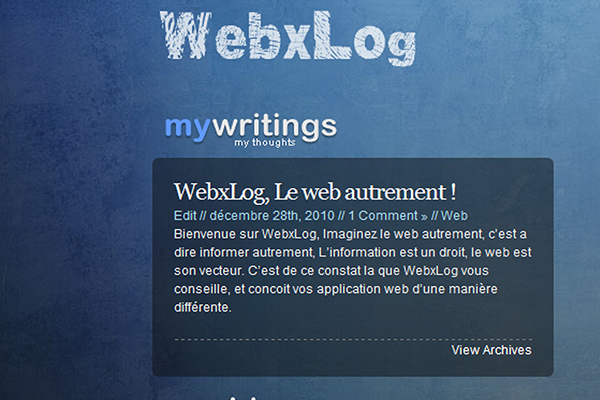 Webxlog WebSite