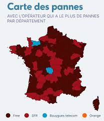 Les pannes Internet fixes et mobiles en France